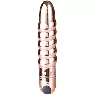 Maia Toys Lola USB Rechargeable Silicone 10-Function Vibrating Twisty Bullet - Rose Gold