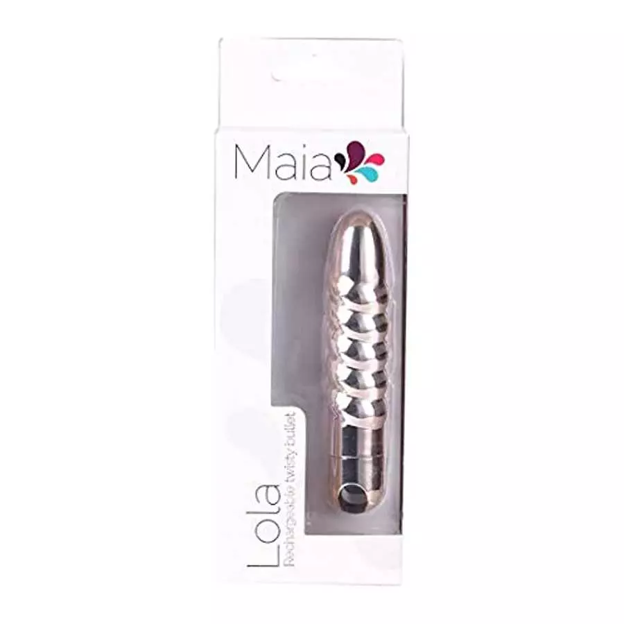 Maia Toys Lola USB Rechargeable Silicone 10-Function Vibrating Twisty Bullet - Rose Gold