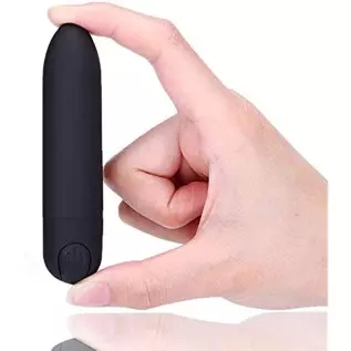 PPW Upgrade Bullet Massager for Sex Toy,USB Recharge,Waterproof,Powerful Mini Finger Stimulating Clitoral Vibrator Massager Blac