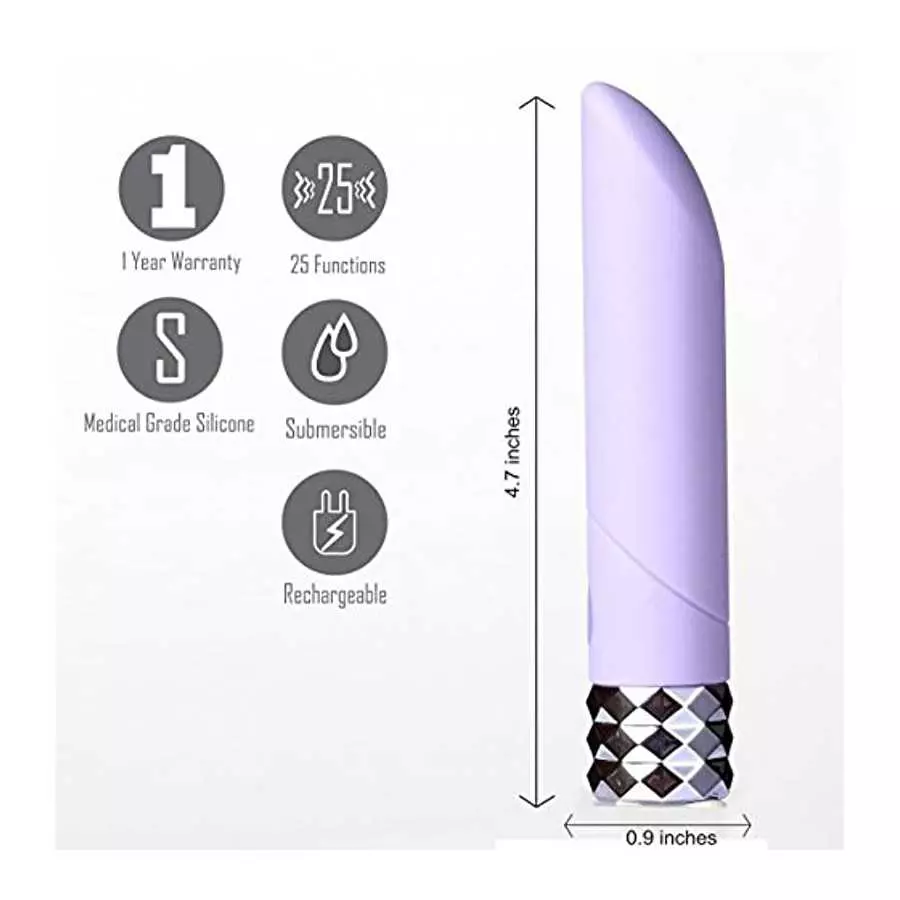 New Supercharged Angel Crystal Gems USB Rechargeable 25 Function Bullet Massage Vibrator - Super Charge Your Pleasure with a Tou