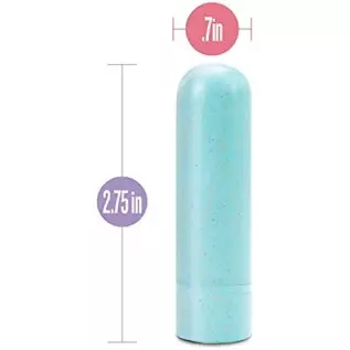 Blush Gaia Eco Bullet Powerful USB Rechargeable 10-Function Splashproof Biofeel Vibrator Sex Toy for Adults - Aqua Blush Gaia Eco Bullet Powerful USB Rechargeable 10-Function Splashproof Biofeel Vibrator Sex Toy for Adults - Aqua
