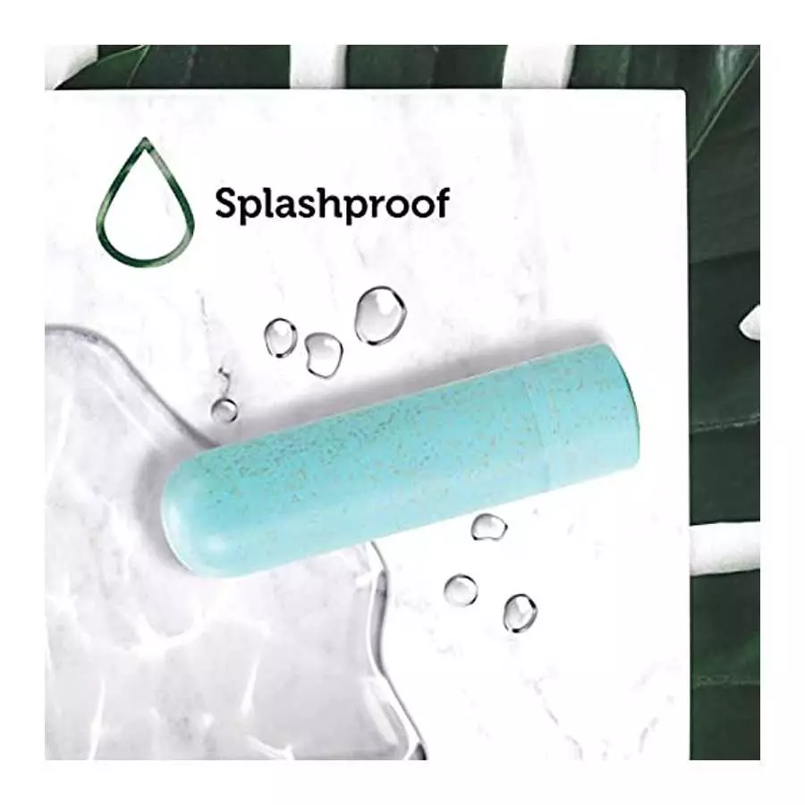 Blush Gaia Eco Bullet Powerful USB Rechargeable 10-Function Splashproof Biofeel Vibrator Sex Toy for Adults - Aqua