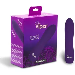 Viben Vivacious Bullet Vibrator | 10 Function Power Bullet | Premium Silicone Rumble Motor | USB Rechargeable Waterproof Adult T