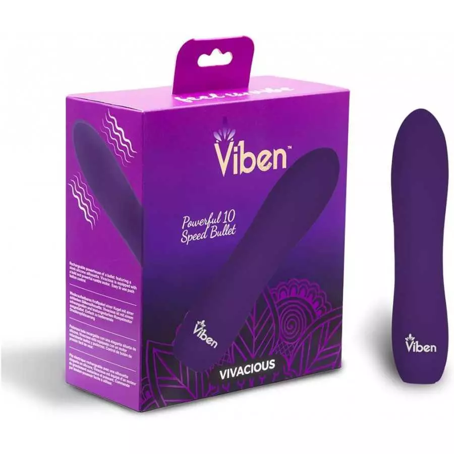 Viben Vivacious Bullet Vibrator | 10 Function Power Bullet | Premium Silicone Rumble Motor | USB Rechargeable Waterproof Adult T