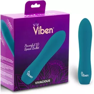Viben Vivacious Bullet Vibrator | 10 Function Power Bullet | Premium Silicone Rumble Motor | USB Rechargeable Waterproof Adult T