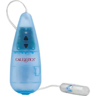 CalExotics Pocket Exotics Wired Double Slim Bullet Vibrator - Sex Toys for Couples - Adult Vibe Massager Eggs - Blue