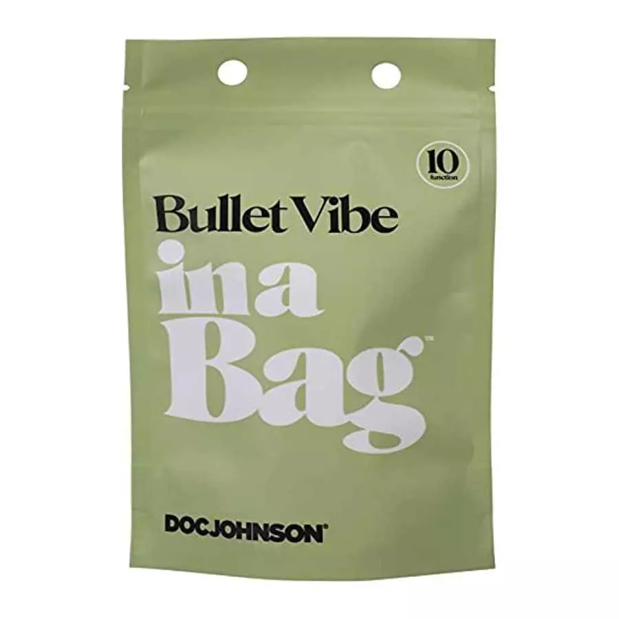 Doc Johnson Bullet Vibe in A Bag - 10 Function, Silicone, Rechargeable, Total Length: 3.5 in. (8.9 cm), Insertable Length: 2.5 i