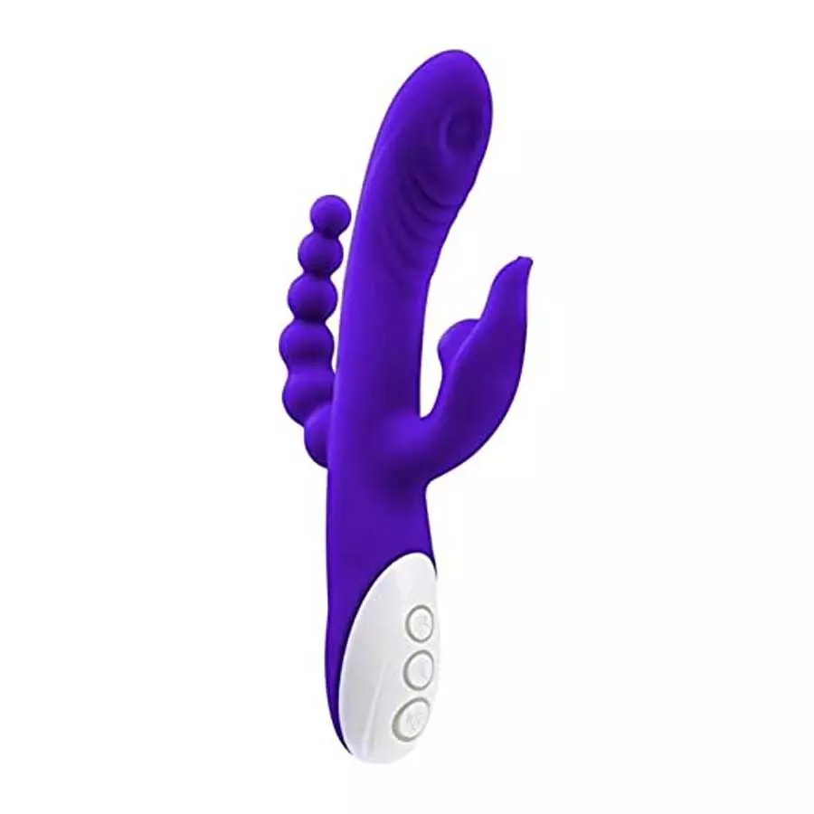 Evolved Love is Back- Lick Me Triple Stim Vibe - Rechargeable Silicone 8-Speed Licking & Vibration in Chunky Shaft with Textured Evolved Love is Back- Lick Me Triple Stim Vibe - Rechargeable Silicone 8-Speed Licking & Vibration in Chunky Shaft with Textured