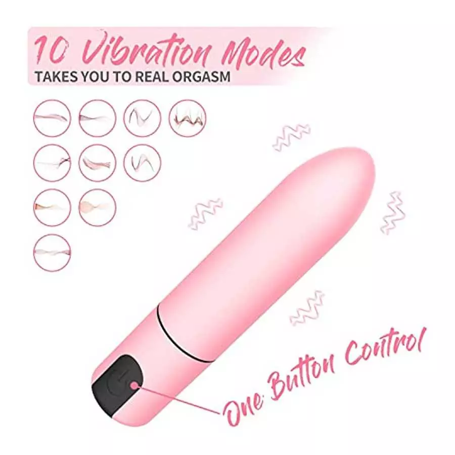 G Spot Bullet Vibrator Clitorals Stimulator - USB Rechargeable for Travel - 10 Modes Portable Waterproof Mini Nipple Vaginal Ana