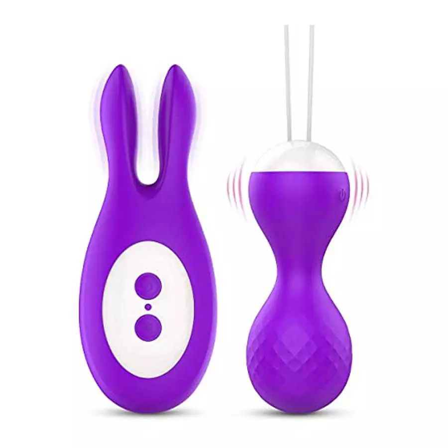 Massager Small with Bunny Ears & Remote Control Wireless with 6 Modes, Silicone Wand Massager with Multiple Play Methods for Wom Massager Small with Bunny Ears & Remote Control Wireless with 6 Modes, Silicone Wand Massager with Multiple Play Methods for Wom