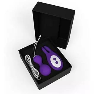 Massager Small with Bunny Ears & Remote Control Wireless with 6 Modes, Silicone Wand Massager with Multiple Play Methods for Wom