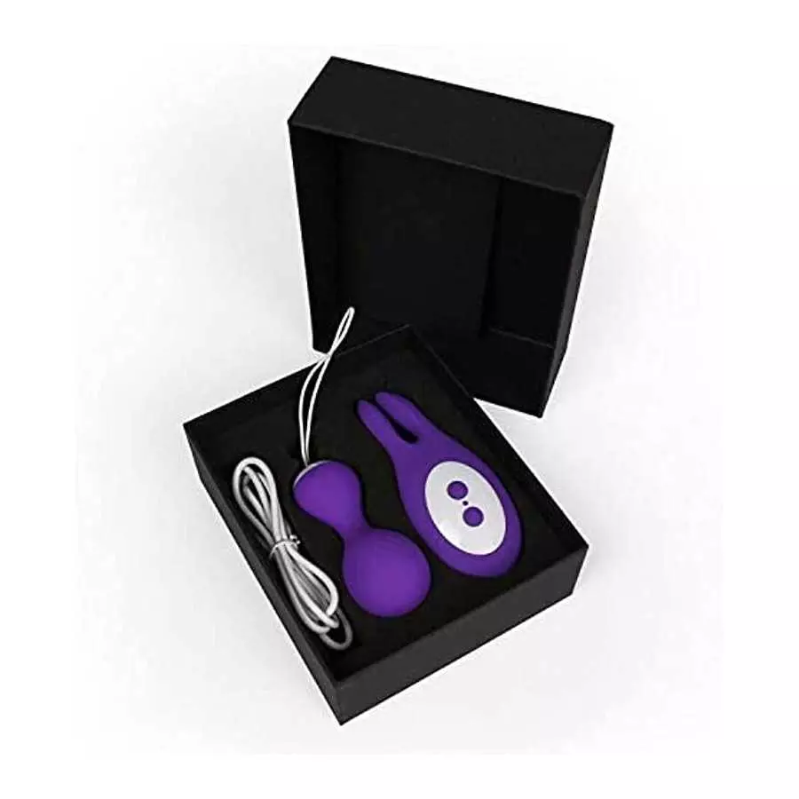 Massager Small with Bunny Ears & Remote Control Wireless with 6 Modes, Silicone Wand Massager with Multiple Play Methods for Wom