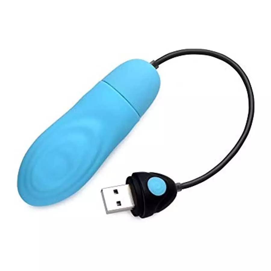 7X Pulsing Rechargeable Silicone Vibrator - Blue