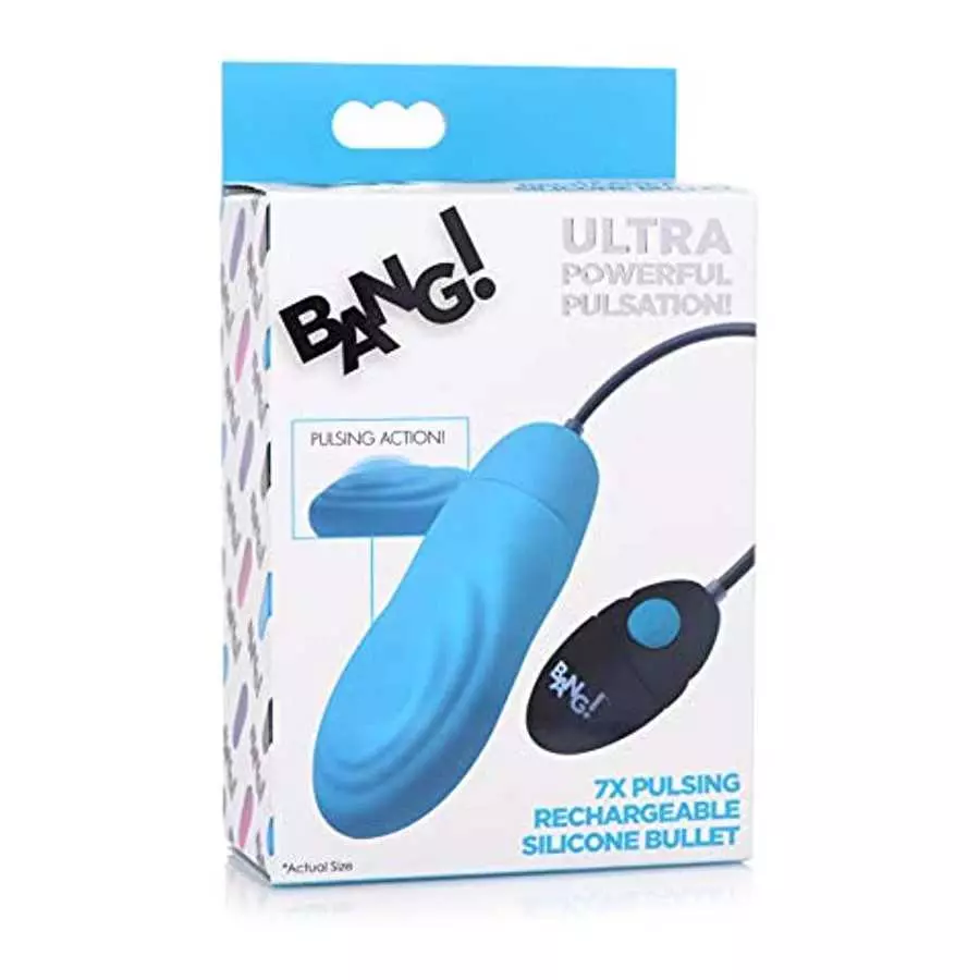 7X Pulsing Rechargeable Silicone Vibrator - Blue