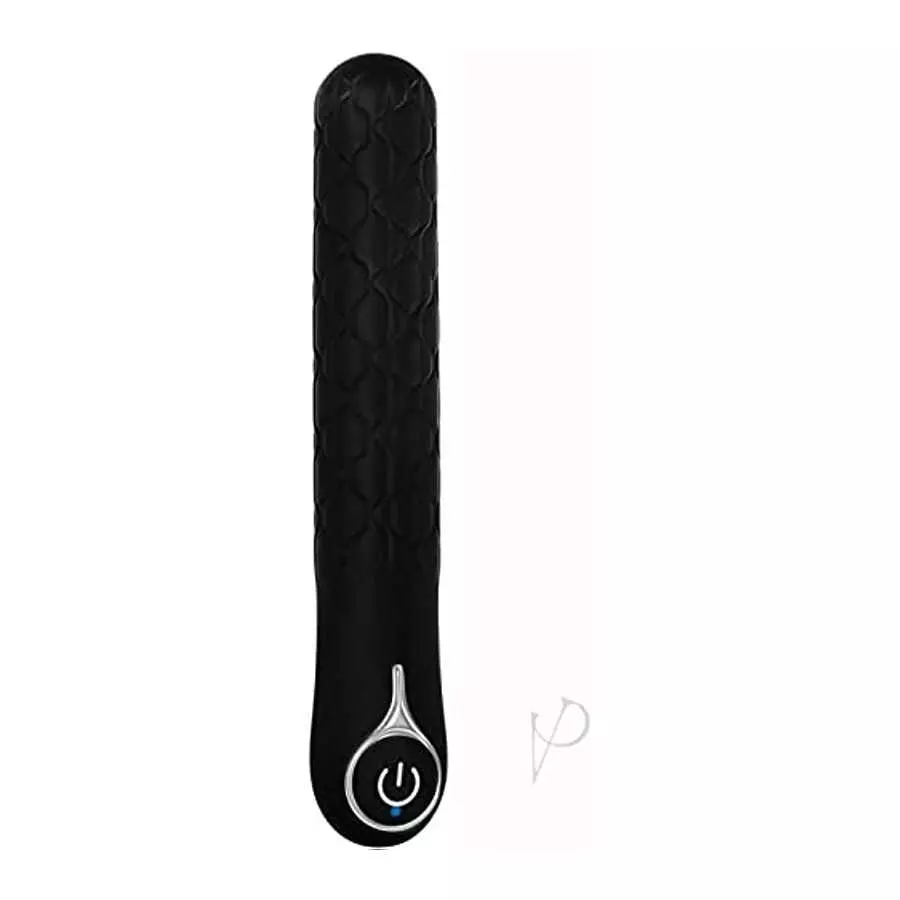 Evolved Love Is Back - Quilted Love Silicone USB Rechargeable Textured Vibrator Waterproof Black 8.5 Inches
