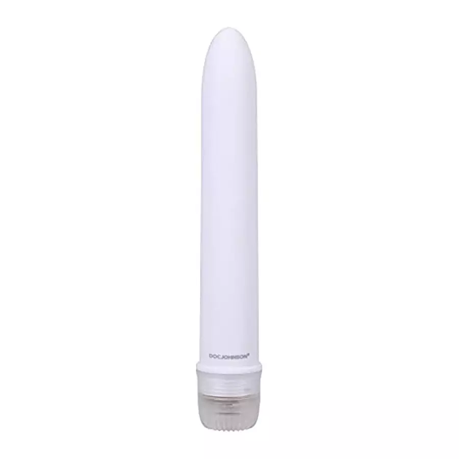 Doc Johnson White Nights - Pleasure Kit - 7 Inch Vibe, Bullet Vibe, Pocket Rocket, Vibrating C-Ring - White