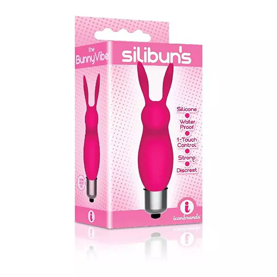 Sexy Gift Set Bundle of Silibuns, Silicone Bunny Bullet Pink and Icon Brands Make Me Melt Sensual Warm-Drip Candles, 4 Pack, Red