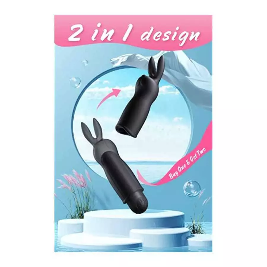 Rabbit Bullet Vibrator for Precision Clitoral Stimulation, Discreet Rechargeable with 10 Frequencies Waterproof G-spot Stimulato