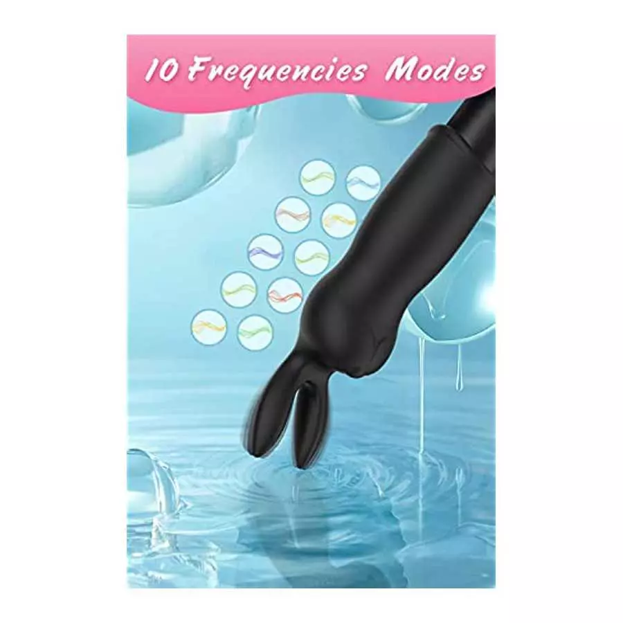 Rabbit Bullet Vibrator for Precision Clitoral Stimulation, Discreet Rechargeable with 10 Frequencies Waterproof G-spot Stimulato