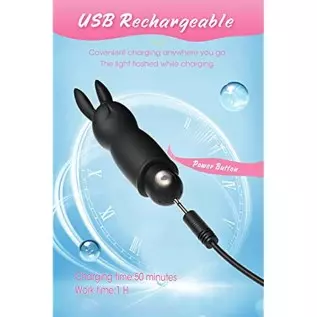 Rabbit Bullet Vibrator for Precision Clitoral Stimulation, Discreet Rechargeable with 10 Frequencies Waterproof G-spot Stimulato Rabbit Bullet Vibrator for Precision Clitoral Stimulation, Discreet Rechargeable with 10 Frequencies Waterproof G-spot Stimulato