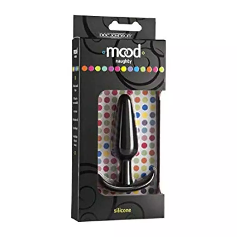 Doc Johnson Mood - Naughty 1 - Silicone Anal Plug - Medium - 3.9 in. Long and 1 in. Wide - Tapered Base for Comfort Between The 