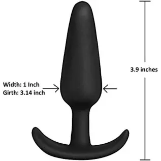 Doc Johnson Mood - Naughty 1 - Silicone Anal Plug - Medium - 3.9 in. Long and 1 in. Wide - Tapered Base for Comfort Between The 