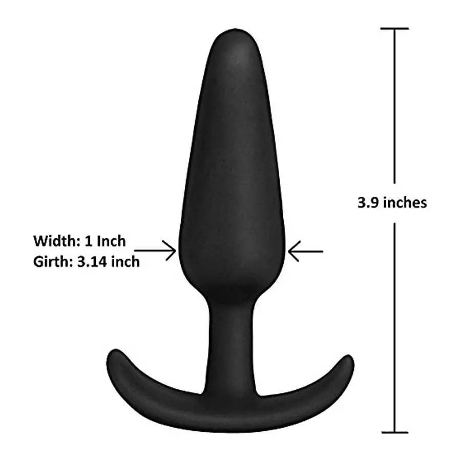 Doc Johnson Mood - Naughty 1 - Silicone Anal Plug - Medium - 3.9 in. Long and 1 in. Wide - Tapered Base for Comfort Between The 
