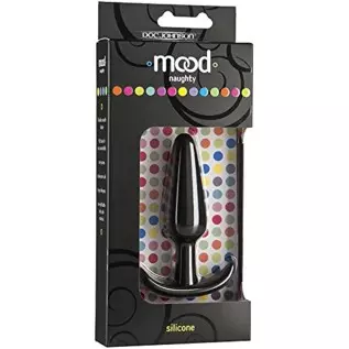 Doc Johnson Mood - Naughty 1 - Silicone Anal Plug - Medium - 3.9 in. Long and 1 in. Wide - Tapered Base for Comfort Between The 
