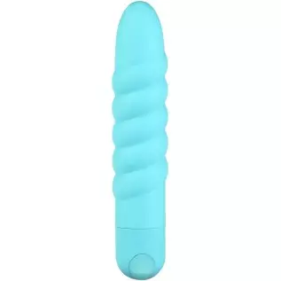 Maia Toys LOLA USB Rechargeable Silicone 10-Function Vibrating Twisty Bullet (Blue)