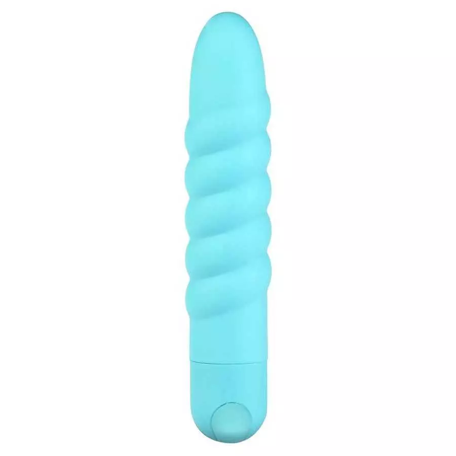 Maia Toys LOLA USB Rechargeable Silicone 10-Function Vibrating Twisty Bullet (Blue)