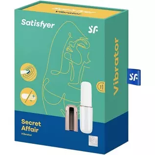 Satisfyer Secret Affair Bullet Vibrator - Travel-Size Clitoral Stimulator, Personal Massager with Cap and Touch Controls - Porta Satisfyer Secret Affair Bullet Vibrator - Travel-Size Clitoral Stimulator, Personal Massager with Cap and Touch Controls - Porta