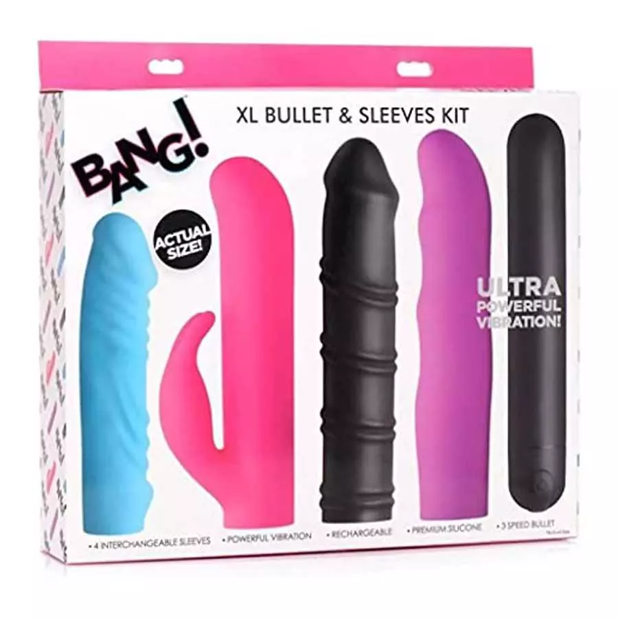 4-in-1 XL Silicone Bullet and Sleeves Kit
