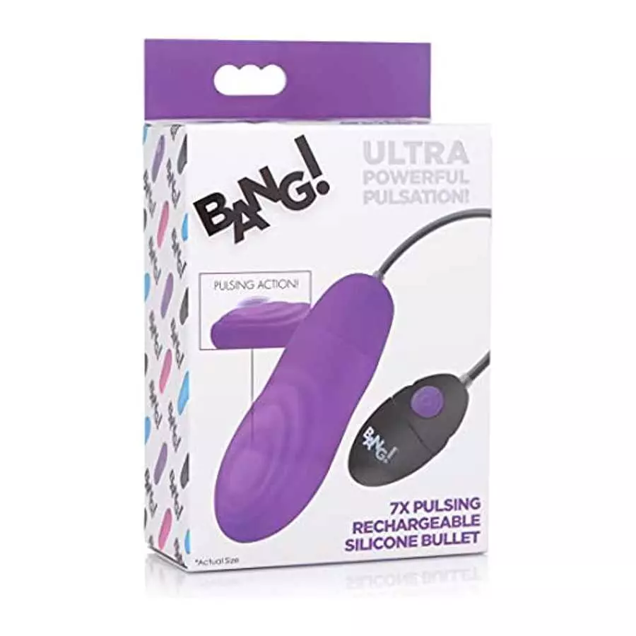 7X Pulsing Rechargeable Silicone Vibrator - Purple