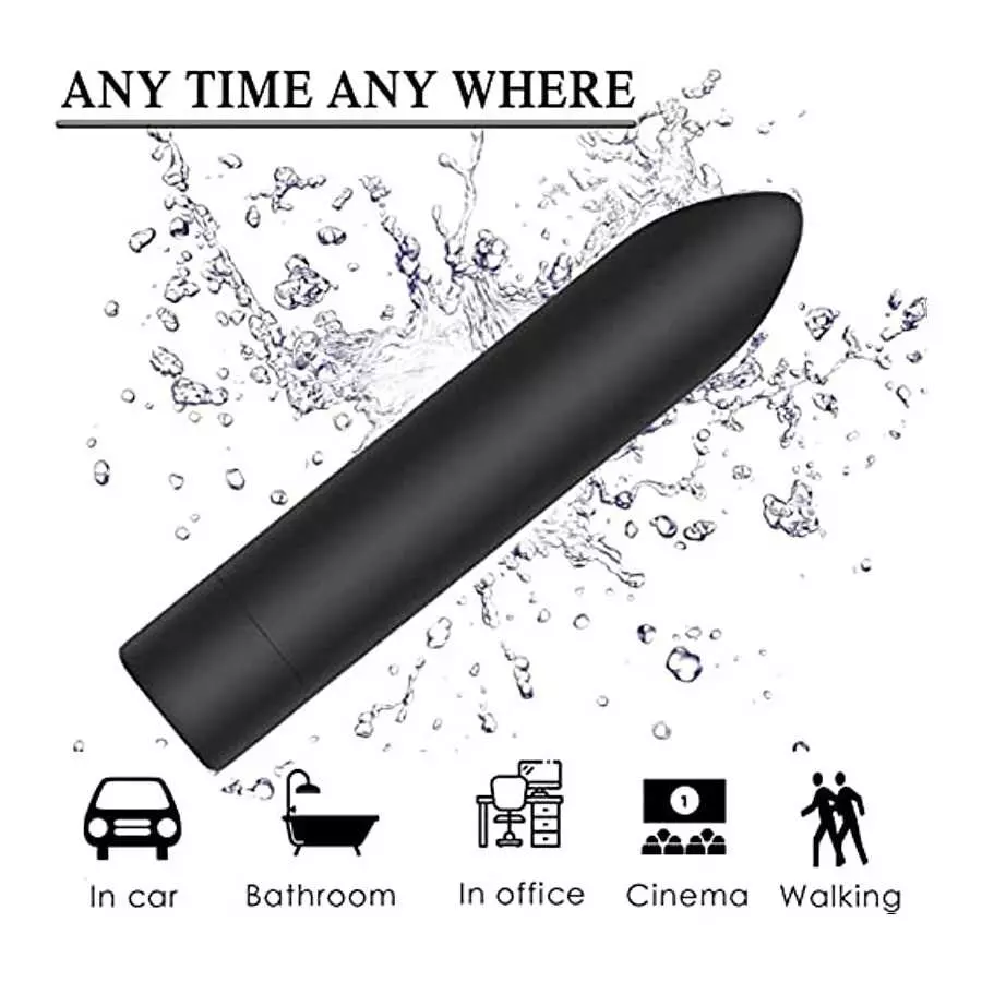 Bullet Vagina Stimulator Vibration Massager，Mini USB Rechargeable Clitoris Vagina Massager with 10 Patterns Waterproof G Spot Vi