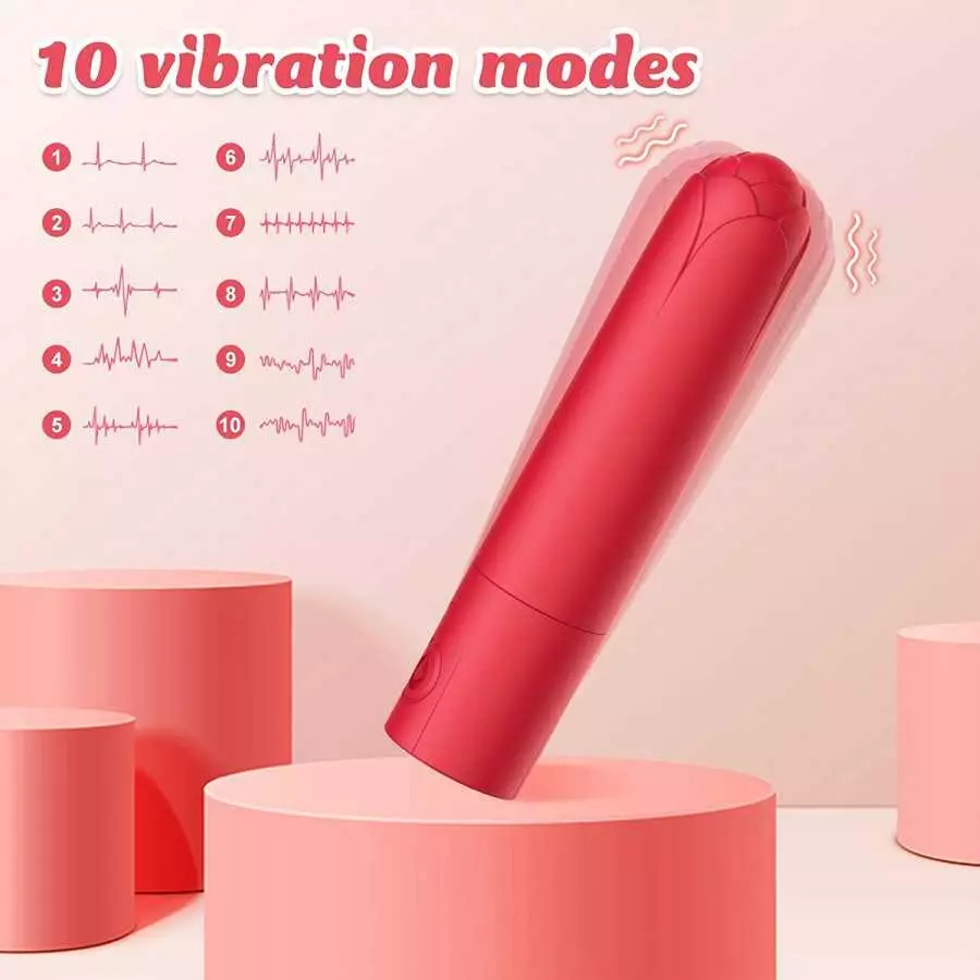 Rose Toys for Women Bullet Vibrator Nipple Clitorals Stimulator with 10 Modes Mini Vaginal Anal Vibrator Adult Sex Toys for Coup