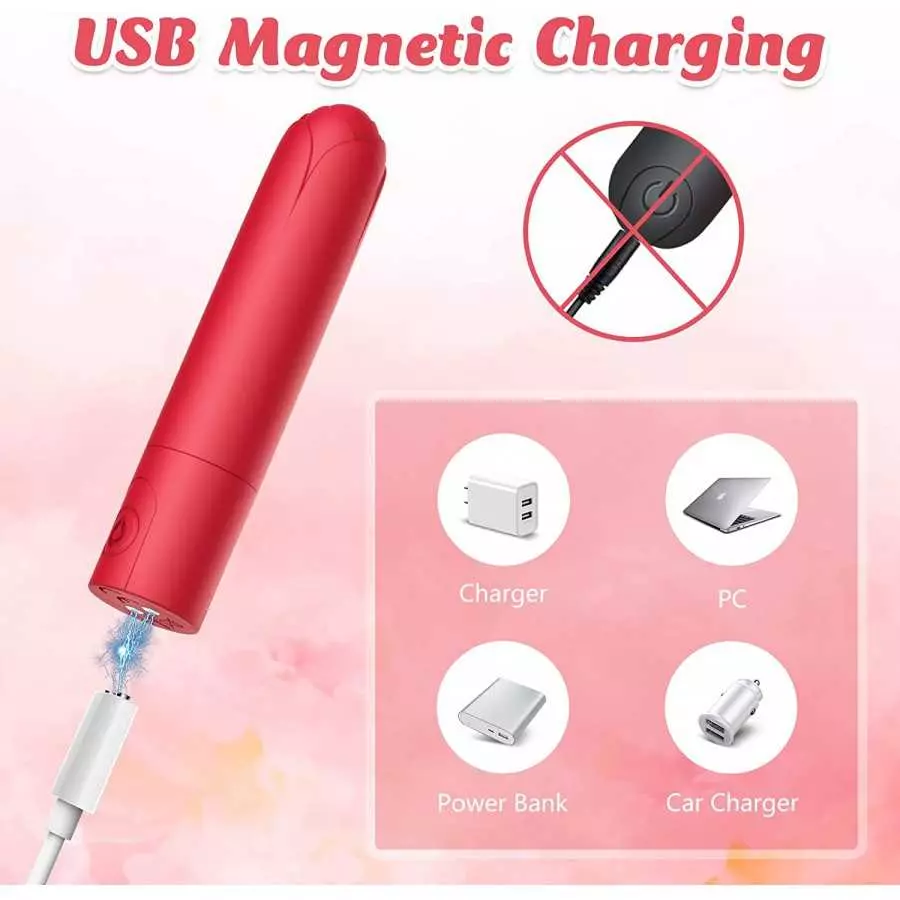 Rose Toys for Women Bullet Vibrator Nipple Clitorals Stimulator with 10 Modes Mini Vaginal Anal Vibrator Adult Sex Toys for Coup