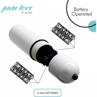 pure love Large Size Vibrating Bullet, 6-Inch-Long, Battery Operated Vibrator, Black Color, 1 count