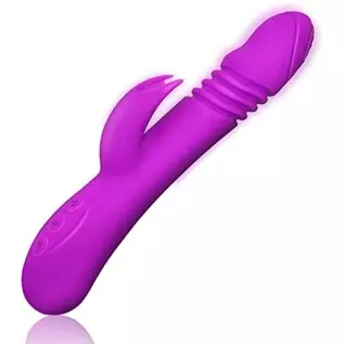 Rabbit Vibrator for Women - Bunny Ears for Clitoris G spot Stimulation,Waterproof Dildo Vibrator with 7 Powerful Vibrations Rech