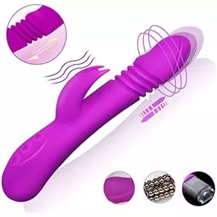 Rabbit Vibrator for Women - Bunny Ears for Clitoris G spot Stimulation,Waterproof Dildo Vibrator with 7 Powerful Vibrations Rech Rabbit Vibrator for Women - Bunny Ears for Clitoris G spot Stimulation,Waterproof Dildo Vibrator with 7 Powerful Vibrations Rech