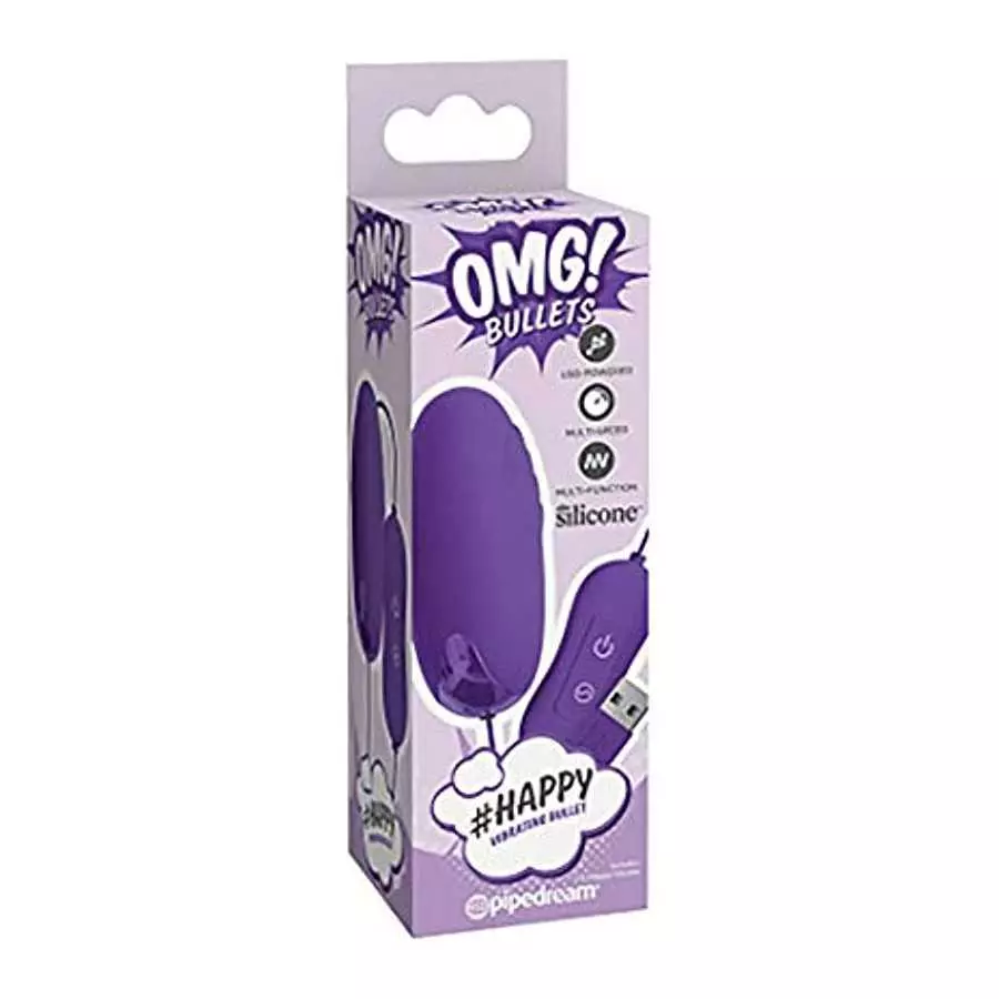 Pipedream Products OMG! Bullets Happy Vibrating Bullet, Purple