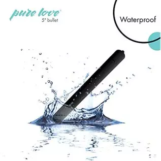 Pure Love 5 Inch, Long Lasting Soft Coat Vibrating Bullet, Black Color, 3 Speed and Waterproof with Simple One Button Speed Cont Pure Love 5 Inch, Long Lasting Soft Coat Vibrating Bullet, Black Color, 3 Speed and Waterproof with Simple One Button Speed Cont
