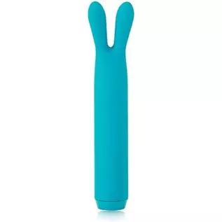 Je Joue Rabbit Bullet Vibrator, Powerful, Whisper Quiet, Waterproof, USB Rechargeable, 100% Medical Grade Silicone - Teal