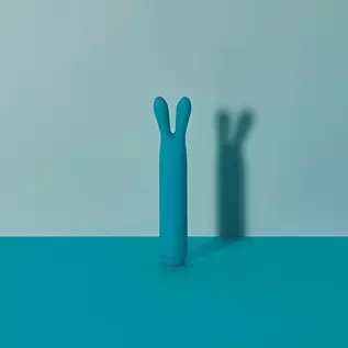 Je Joue Rabbit Bullet Vibrator, Powerful, Whisper Quiet, Waterproof, USB Rechargeable, 100% Medical Grade Silicone - Teal