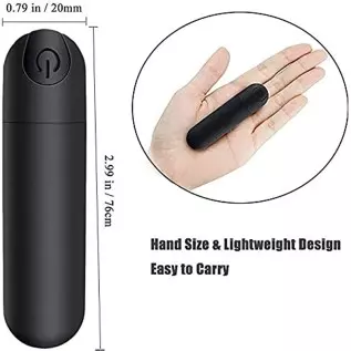 Mini Bullet Vibrator, Vibration with 10 Powerful Modes Portable, Rechargeable Dual Motor Bullet Vibration Massager for Couples S