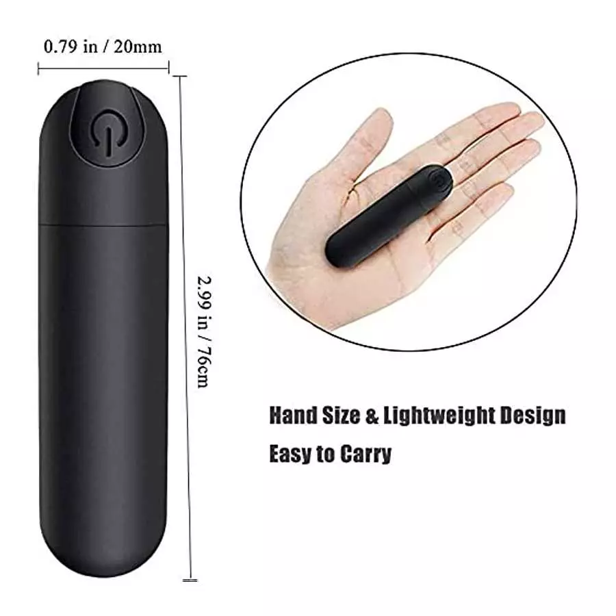 Mini Bullet Vibrator, Vibration with 10 Powerful Modes Portable, Rechargeable Dual Motor Bullet Vibration Massager for Couples S