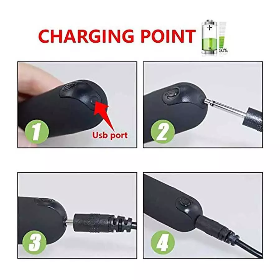 Mini Bullet Vibrator, Vibration with 10 Powerful Modes Portable, Rechargeable Dual Motor Bullet Vibration Massager for Couples S