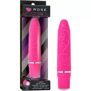 6k Rose Bliss Vibe - 10 Vibrating Functions 4 Inch Battery Powered Stimulator - Satin Coated Discreet Pocket Bullet Vibrator 