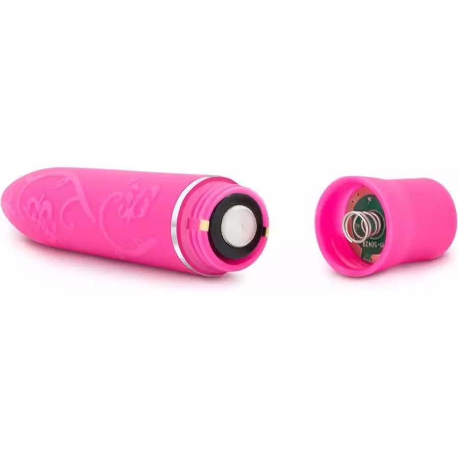 Blush Rose Bliss Vibe - 10 Vibrating Functions 4 Inch Battery Powered Stimulator - Satin Coated Discreet Pocket Bullet Vibrator 