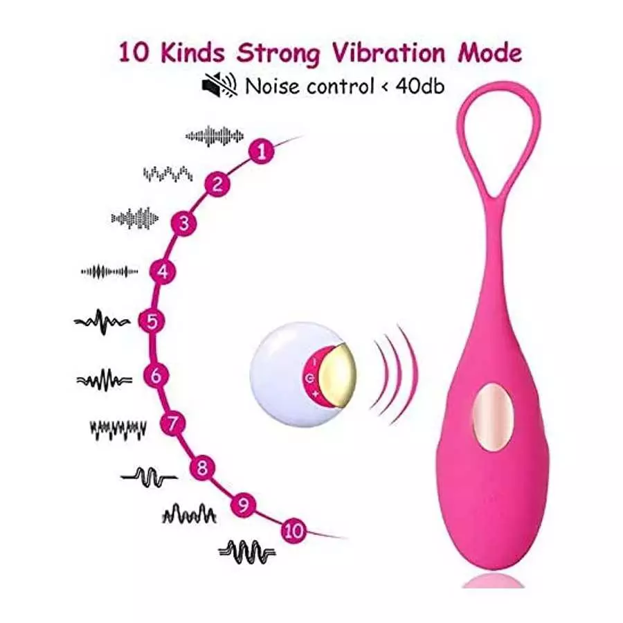 Remote Control Vibrator, 10 Modes Silent Massager Vibrating Egg, Vibrating Egg Yindi G-spot Stimulator for Women