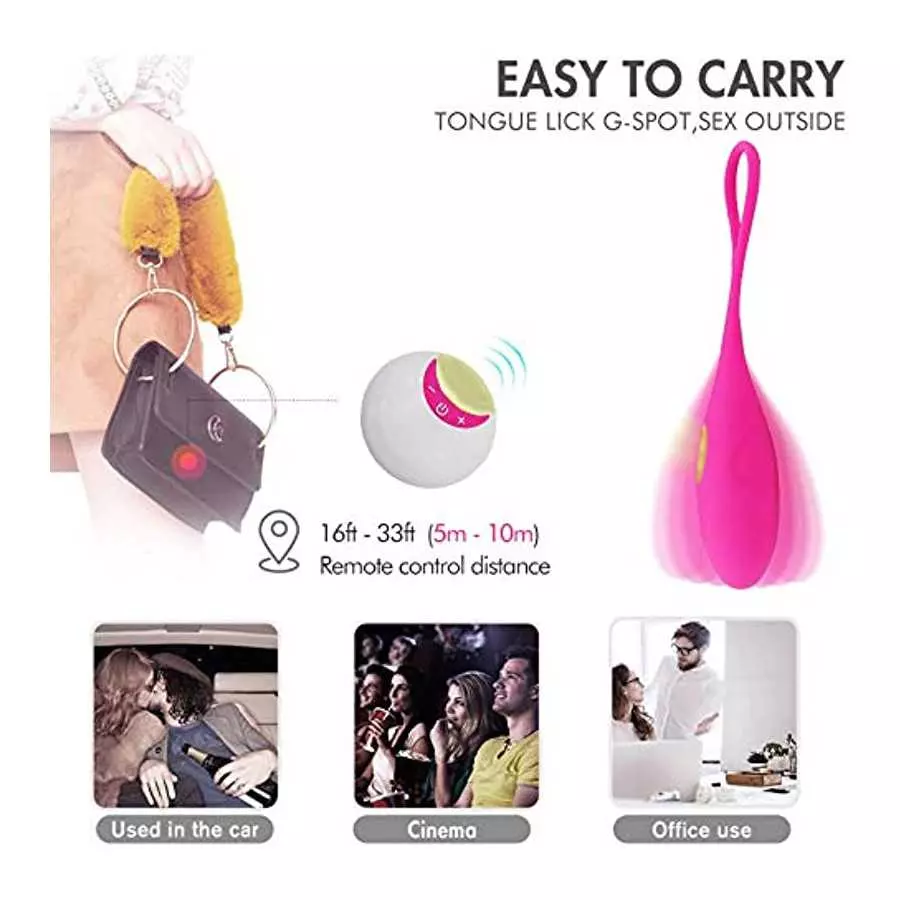 Remote Control Vibrator, 10 Modes Silent Massager Vibrating Egg, Vibrating Egg Yindi G-spot Stimulator for Women